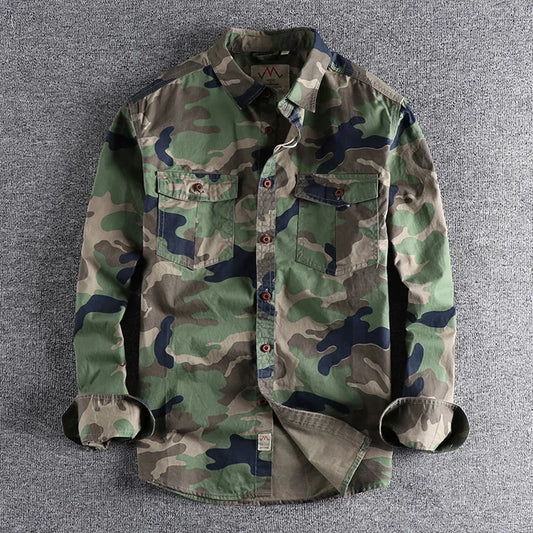 Men's Military Style Camouflage Shirt